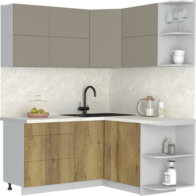 Кухонный гарнитур Интерлиния Мила Матте 1.5x1.7 А PR - фото