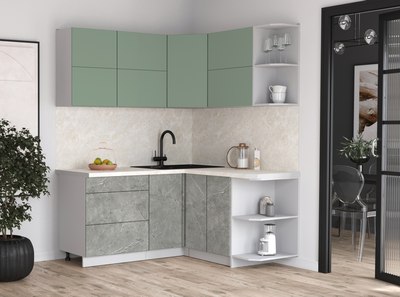 Кухонный гарнитур Интерлиния Мила Матте 1.5x1.7 А PR