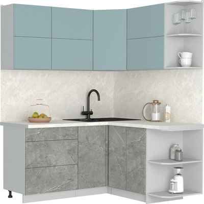 Кухонный гарнитур Интерлиния Мила Матте 1.5x1.7 А PR - фото