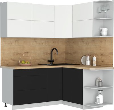 Кухонный гарнитур Интерлиния Мила Матте 1.5x1.8 А PR - фото