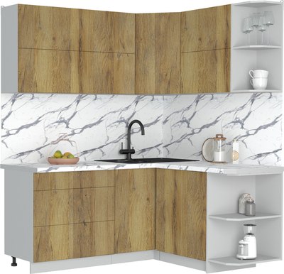 Кухонный гарнитур Интерлиния Мила Матте 1.5x1.8 А PR - фото