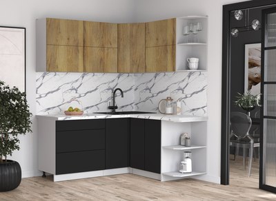 Кухонный гарнитур Интерлиния Мила Матте 1.5x1.8 А PR