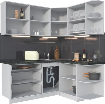 Кухонный гарнитур Интерлиния Мила Матте 1.5x1.8 А PR