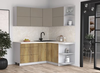 Кухонный гарнитур Интерлиния Мила Матте 1.5x1.8 А PR