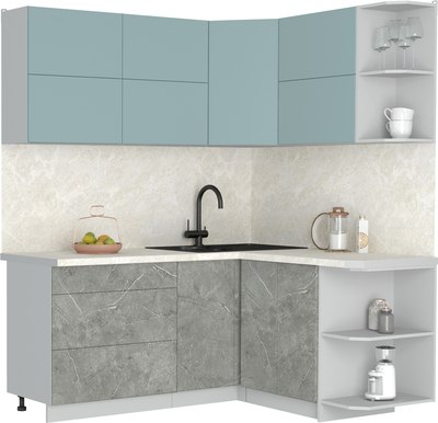 Кухонный гарнитур Интерлиния Мила Матте 1.5x1.8 А PR - фото