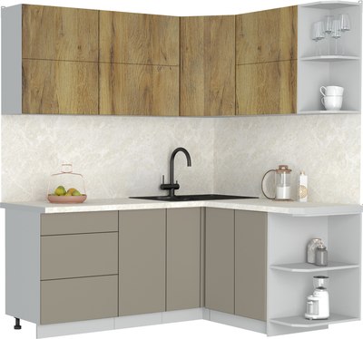 Кухонный гарнитур Интерлиния Мила Матте 1.5x1.9 А PR - фото