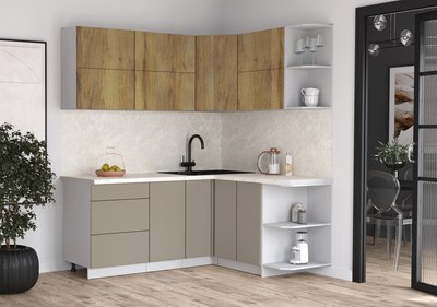 Кухонный гарнитур Интерлиния Мила Матте 1.5x1.9 А PR