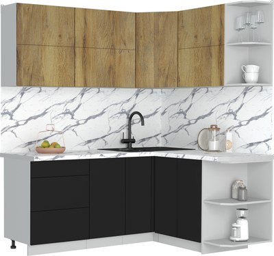 Кухонный гарнитур Интерлиния Мила Матте 1.5x1.9 А PR - фото