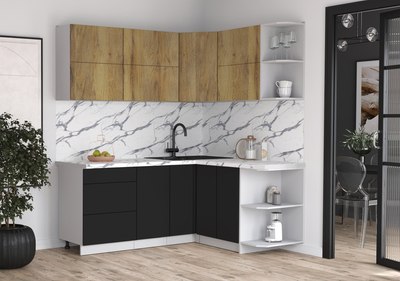 Кухонный гарнитур Интерлиния Мила Матте 1.5x1.9 А PR