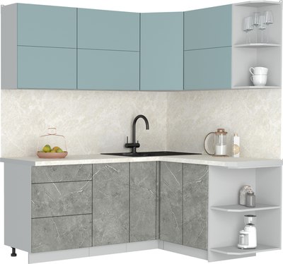 Кухонный гарнитур Интерлиния Мила Матте 1.5x1.9 А PR - фото