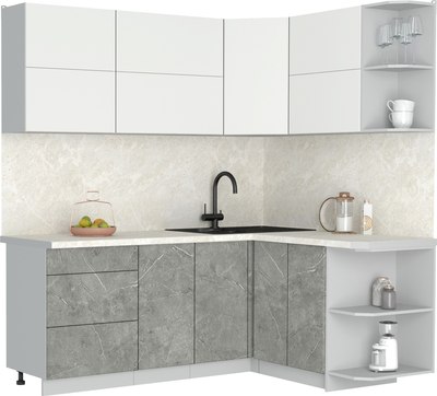 Кухонный гарнитур Интерлиния Мила Матте 1.5x2.0 А PR - фото