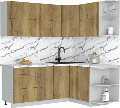 Кухонный гарнитур Интерлиния Мила Матте 1.5x2.0 А PR - фото