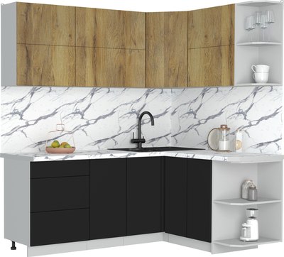 Кухонный гарнитур Интерлиния Мила Матте 1.5x2.0 А PR - фото