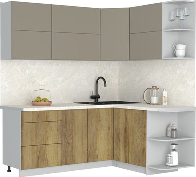 Кухонный гарнитур Интерлиния Мила Матте 1.5x2.0 А PR - фото