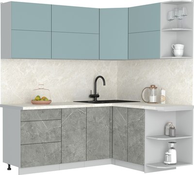 Кухонный гарнитур Интерлиния Мила Матте 1.5x2.0 А PR - фото