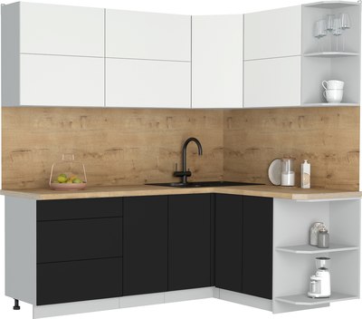 Кухонный гарнитур Интерлиния Мила Матте 1.5x2.1 А PR - фото