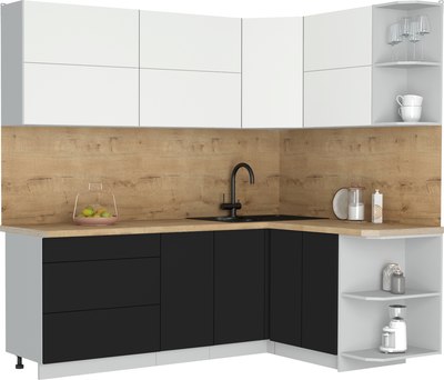 Кухонный гарнитур Интерлиния Мила Матте 1.5x2.2 А PR - фото