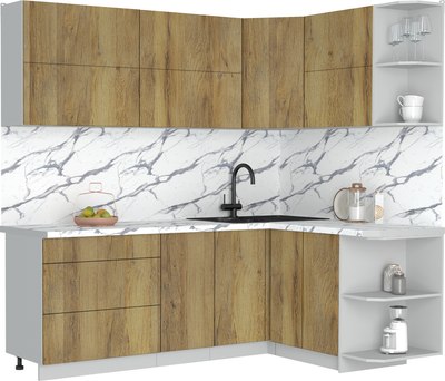 Кухонный гарнитур Интерлиния Мила Матте 1.5x2.2 А PR - фото