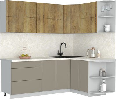 Кухонный гарнитур Интерлиния Мила Матте 1.5x2.2 А PR - фото