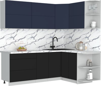 Кухонный гарнитур Интерлиния Мила Матте 1.5x2.2 А PR - фото