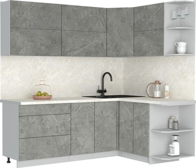 Кухонный гарнитур Интерлиния Мила Матте 1.5x2.2 А PR - фото