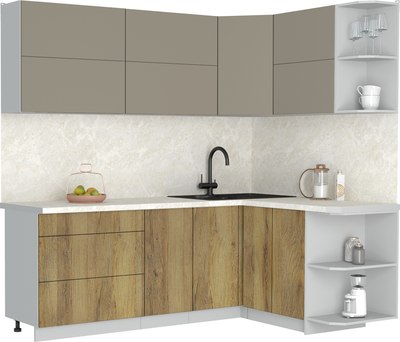 Кухонный гарнитур Интерлиния Мила Матте 1.5x2.2 А PR - фото