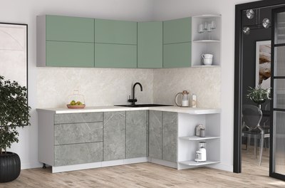 Кухонный гарнитур Интерлиния Мила Матте 1.5x2.2 А PR