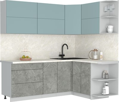 Кухонный гарнитур Интерлиния Мила Матте 1.5x2.2 А PR - фото