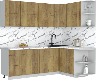 Кухонный гарнитур Интерлиния Мила Матте 1.5x2.3 А PR - фото