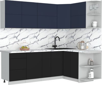 Кухонный гарнитур Интерлиния Мила Матте 1.5x2.3 А PR - фото