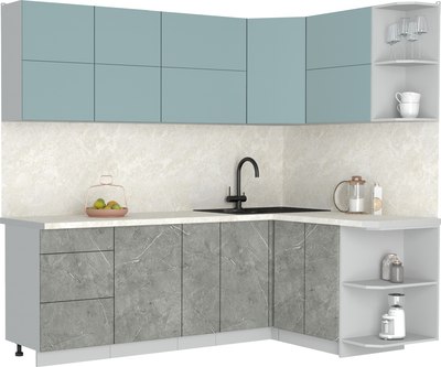 Кухонный гарнитур Интерлиния Мила Матте 1.5x2.3 А PR - фото