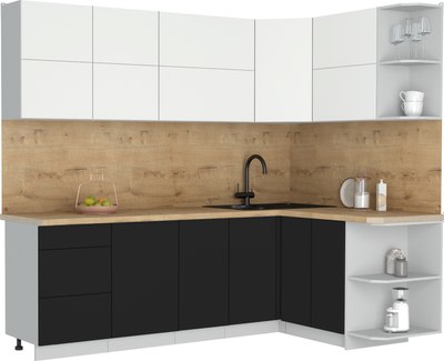 Кухонный гарнитур Интерлиния Мила Матте 1.5x2.4 А PR - фото