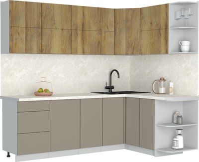 Кухонный гарнитур Интерлиния Мила Матте 1.5x2.4 А PR - фото