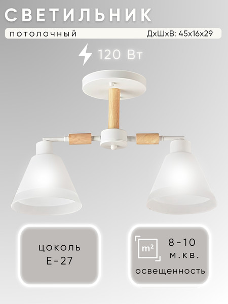 Потолочный светильник Aitin-Pro НПБ 02-2x60-105 / 7481/2 - фото
