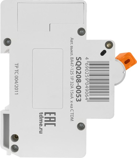 Выключатель автоматический TDM ВА47-125 1Р 32А 15кА С / SQ0208-0053