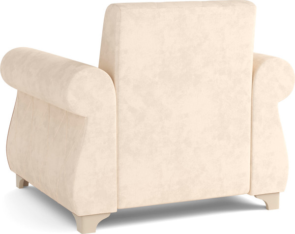 Кресло мягкое Олмеко Порто М (велюр, тенерифе крем/велюр, тенерифе хумус)