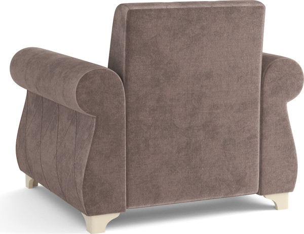 Кресло мягкое Олмеко Порто М (велюр, тенерифе стоун/велюр, тенерифе шоколад)