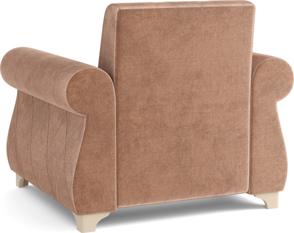 Кресло мягкое Олмеко Порто М (велюр, тенерифе хумус/велюр, тенерифе крем)