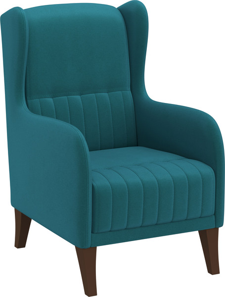 Кресло мягкое Олмеко ЕвроМагнат М (велюр, тенерифе изумруд) - фото