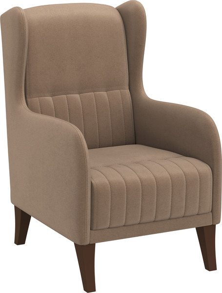 Кресло мягкое Олмеко ЕвроМагнат М (велюр, тенерифе корица) - фото