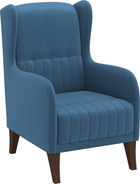 Кресло мягкое Олмеко ЕвроМагнат М (велюр, тенерифе океан) - фото