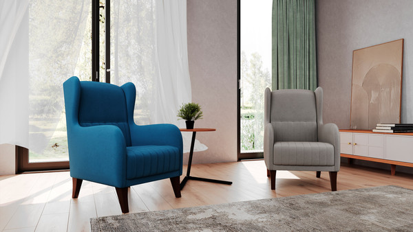 Кресло мягкое Олмеко ЕвроМагнат М (велюр, тенерифе стоун)