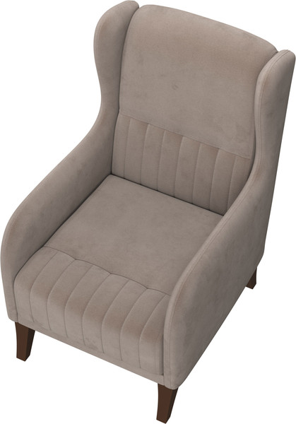 Кресло мягкое Олмеко ЕвроМагнат М (велюр, тенерифе хумус)