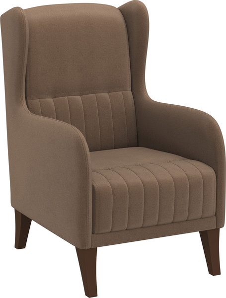 Кресло мягкое Олмеко ЕвроМагнат М (велюр, тенерифе шоколад) - фото