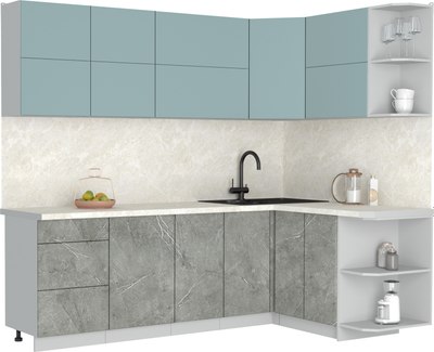 Кухонный гарнитур Интерлиния Мила Матте 1.5x2.4 А PR - фото