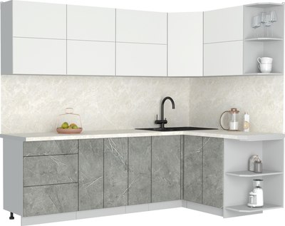 Кухонный гарнитур Интерлиния Мила Матте 1.5x2.5 А PR - фото