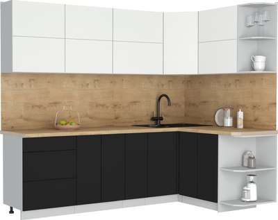 Кухонный гарнитур Интерлиния Мила Матте 1.5x2.5 А PR - фото