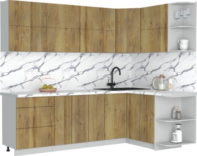 Кухонный гарнитур Интерлиния Мила Матте 1.5x2.5 А PR - фото