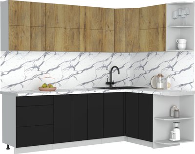 Кухонный гарнитур Интерлиния Мила Матте 1.5x2.5 А PR - фото
