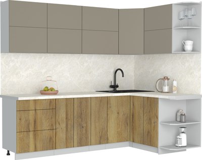 Кухонный гарнитур Интерлиния Мила Матте 1.5x2.5 А PR - фото